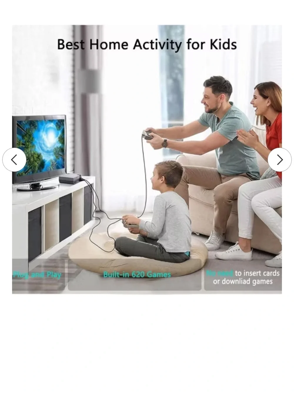 Retro Classic Mini Game Console with 620 Built-In Games
